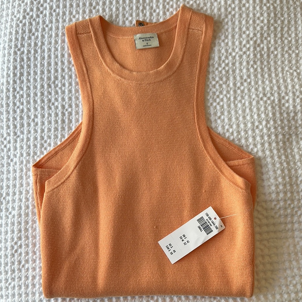 Abercrombie & Fitch Orange Sleeveless bodysuit
